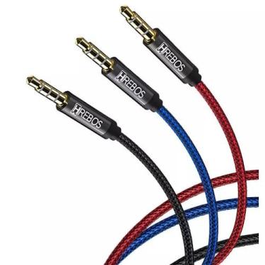 Imagem de Cabo Auxiliar P2 + P2 1 Metro Nylon Reforçado Hrebos HS-332