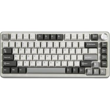 Imagem de Teclado mecânico sem fio B75 PRO, 75% junta de teclado para jogos, teclado personalizado Hot Swap com botão, interruptores pré-lubrificados RGB, Bluetooth/Tipo-C/2,4G (Grey)