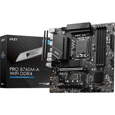 Imagem de MSI Placa-mãe PRO B760M-A WiFi DDR4 mATX, 4X DDR4~128GB, 2X PCI-E x 16, 1x PCI-E x 1, 2X M.2, 4X SATA, 4X USB 3.2, 2X USB 2.0