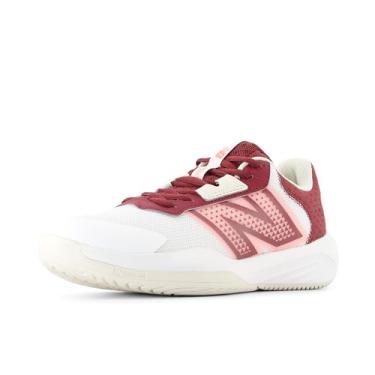 Imagem de New Balance Tênis feminino 696v6, Branco/Monarch Burgundy, 36