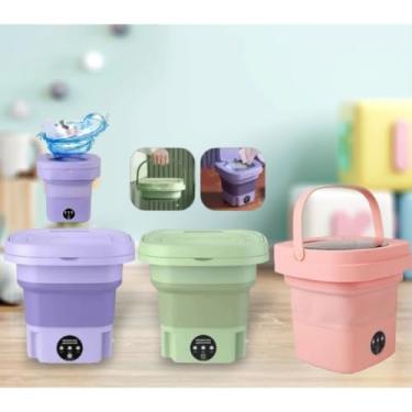 Imagem de Mini Lavadora Dobrável - 11 Litros para Roupas Delicadas - sortidos