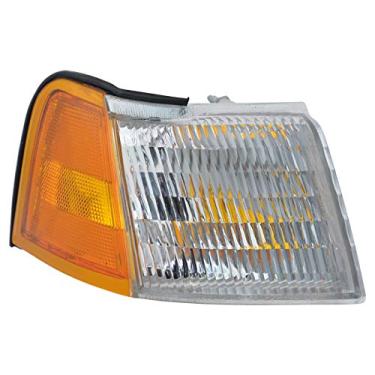 Imagem de TRQ Conjunto de luz de canto frontal do lado do passageiro compatível com Ford Thunderbird Mercury Cougar 1989-1995 FO2521111