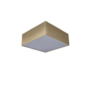 Imagem de Plafon Para Quarto Quadrado SQ-3000 Cúpula Cor Palha - Vivare
