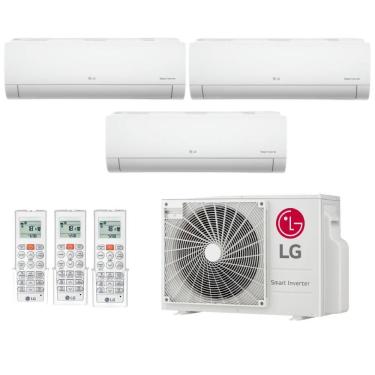 Imagem de Ar Condicionado Multi Split Inverter LG 24000 BTUs (2x9000+18000 HW) Quente/Frio Z3UW24GFB1.AWGZBR4 - 220V