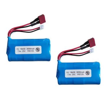 Imagem de Bateria 7.4v 3000mah Carrinho Wltoys 12428 18650 12423 10428 A959B A96