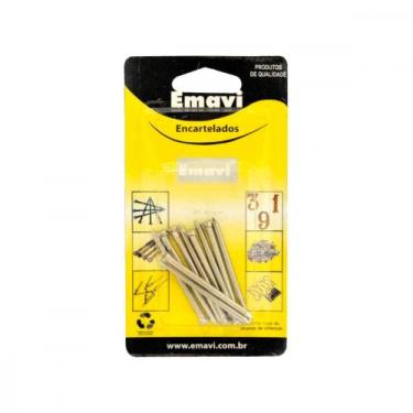 Imagem de Cartela Emavi Prego Aco C/Cabeça 17X21 10Pc, Aço