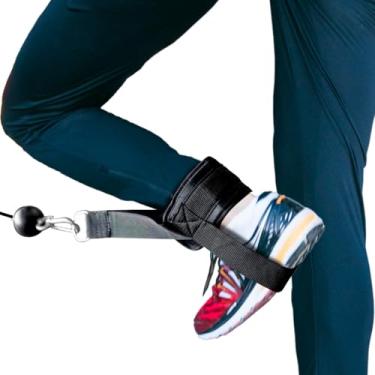 Imagem de Polia Baixa Tornozeleira Academia Gluteo Cross Over Puxador Funcional Unidade (Preto)