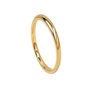 Imagem de Aliança de Tungstênio Ouro 18K 2mm tradicional anatômica - Zafira, 16