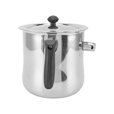 Imagem de aqxreight Pote de Derretimento de Cera de Abelha de Aço Inoxidável Com Tampa Pote à Prova de Calor Versátil para Derreter Cera e Fazer Velas (1,5L)