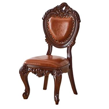 Imagem de Cadeira de jantar cadeiras de jantar de madeira estilo europeu cadeira de cozinha ergonômica cadeira lateral confortável lazer cadeiras acolchoadas para quarto cadeira lateral luxo