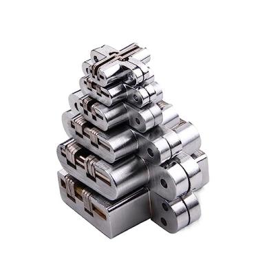 Imagem de Dobradiças ocultas de aço inoxidável 304 13 x 45 mm Dobradiça de porta dobrável invisível com parafuso para ferragens de móveis, 1 peça