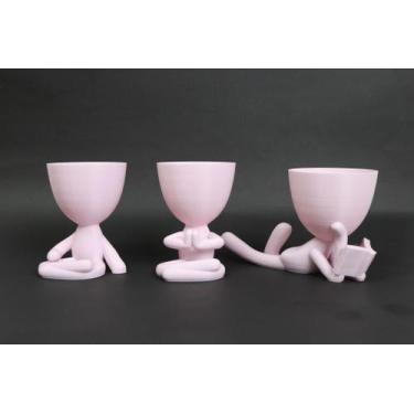 Imagem de Trio vaso mini bob - i3d decor, Rosa, 103