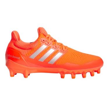 Imagem de adidas Tênis masculino Ultraboost American Football Cleats, Vermelho solar/prata metálico/vermelho solar, 45