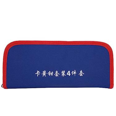 Imagem de Zerodis Alicate de Anel de Pressão 4 Peças, Alicate de Anel de Pressão, Conjunto para Removedor de, Retenção e Remoção de Mangueiras, Juntas, Ferramentas de Couro (Seção dupla preta 6 polegadas)