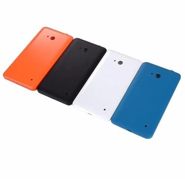 Imagem de SHOWGOOD Capa traseira para Nokia Lumia 640 com botão lateral para Nokia Lumia 640 bateria traseira peças de reposição (preto)