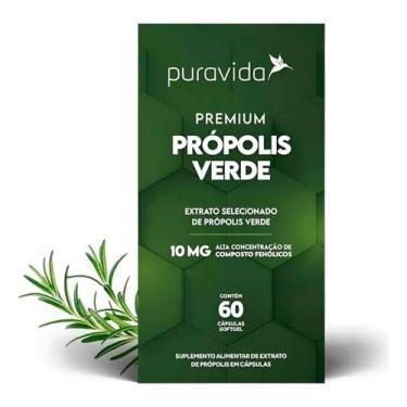 Imagem de Premium Própolis Verde 10mg Alto Teor 60 Cápsulas Pura Vida