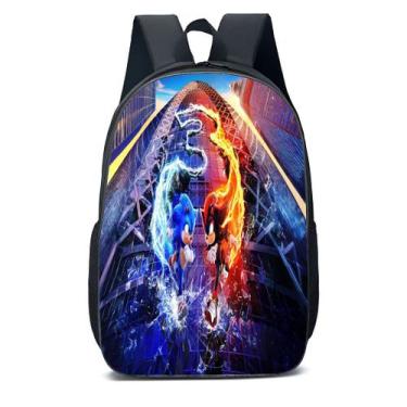 Imagem de Mochila Escolar Sonic Ouriço Infantil Escolha Modelo - EXO, SONIC 04