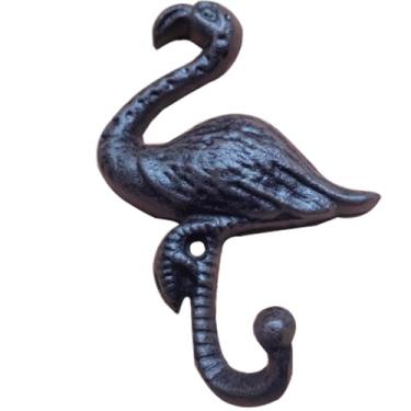 Imagem de YANGZHI Ganchos de parede de ferro fundido, ganchos de parede de casa de fazenda, ganchos de chapéu de chave em forma de pássaro de fogo, ganchos pesados de montagem na parede, casacos. (formato de