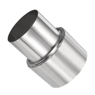 Imagem de PATIKIL Conector redutor de adaptador de exaustão de 6 cm ID para 5 cm OD, acoplador de duto redondo universal de tubo de fogão de aço inoxidável para aquecedores de água, fogão de madeira, lareiras