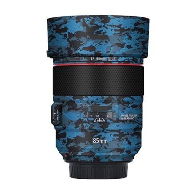 Imagem de Adesivo protetor para câmera EF 85 1,4 L Película de vinil para Canon EF 85 mm F1.4 L Acessórios de revestimento protetor (azul cavaleiro)