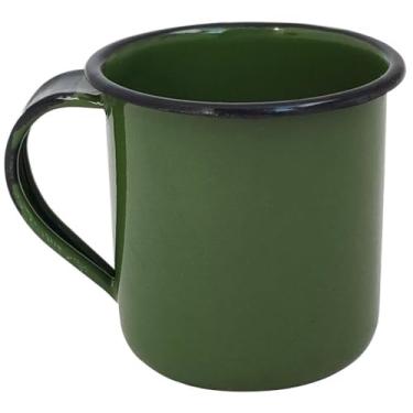Imagem de Caneca Esmaltada ou Ágata Verde Para Café Estilo Retro 70ml - Metallouça
