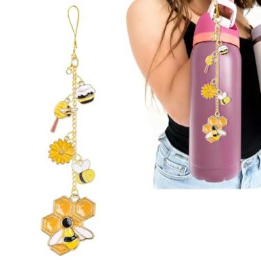 Imagem de Z-synka Alça e pingente para garrafa de água Owala 680 g, 946 ml, 1,134 g, para acessórios Owala e Stanley Cup Accessories (Bee)