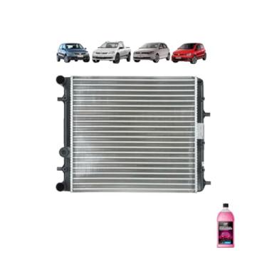 Imagem de Kit Radiador VW Gol GV 09> + Fox 09> 1.0 1.6 S/AR + Aditivo Radiador Orbi Química Rosa 1L