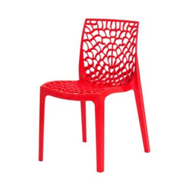 Imagem de Cadeira Gruvyer Vermelha – Design Moderno e Resistente para Sorveterias, Açaiterias, Cafeterias, Bares e Refeitórios