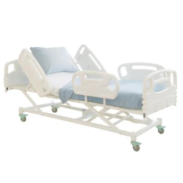 Imagem de Cama Hospitalar Motorizada 7 Movimentos com Colchão e Elevação do Leito até 130kg