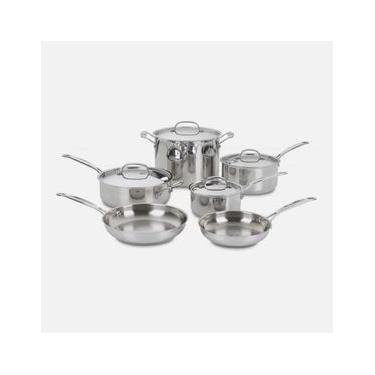Imagem de CONJUNTO CUISINART DE PANELAS CHEF'S CLASSIC 10 PEÇAS EM AÇO INOX 77-10P1 Colorido