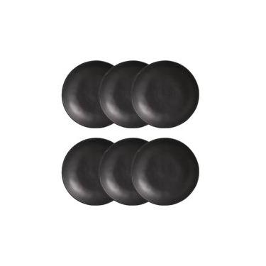 Imagem de Conjunto de Pratos Fundos Porto Brasil Bio Preto Matte 1,1 litros – 6 Peças