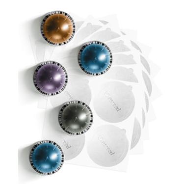 Imagem de Grasseed 200 peças de tampas de alumínio para reutilizar cápsulas Nespresso, cápsulas VertuoLine compatíveis com cápsulas Nespresso VertuoLine