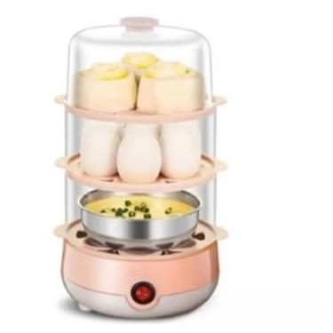 Imagem de Cozedor Elétrico Multifuncional De Ovo Milho A Vapor Rápido De Uma Camada (2 camadas/ 14 ovos)