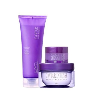 Imagem de Kit K.Pro Profissional Caviar Shampoo Máscara e Sérum Leave-in (3 Produtos)