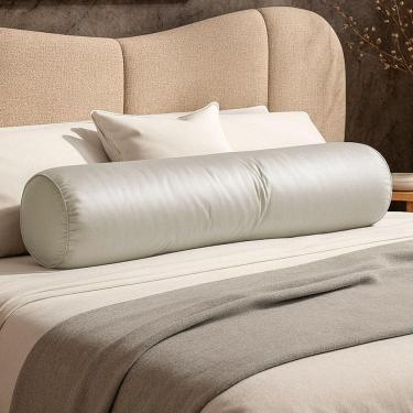 Imagem de Almofada Travesseiro Bastão Tubo Rolo Dot 140cm Macia Veludo Bege Claro - Desk Design