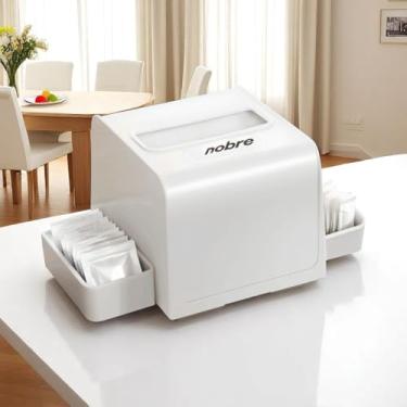 Imagem de Dispenser para Guardanapo Interfolhado com Porta-Sachê Branco