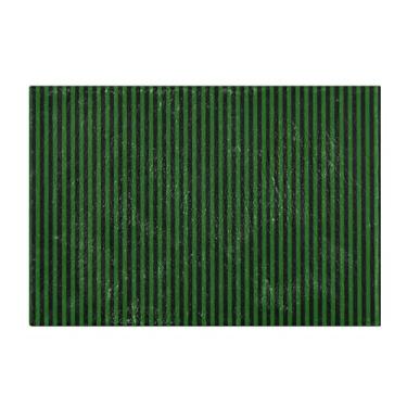 Imagem de JUZIHAI Tapete de banho com listras pretas verdes, tapete absorvente antiderrapante para banheiro, tapete retangular felpudo macio para chuveiro e vaso sanitário, 40 x 61 cm