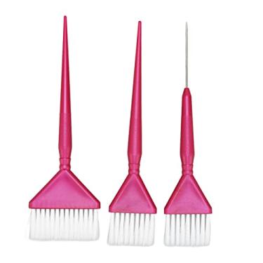 Imagem de Ainoli 3 PCS Pincéis de cor de cabelo para colorir kit de escova de branqueamento para uso doméstico ou salão de beleza