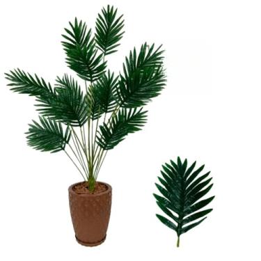 Imagem de Palmeira Artificial Decorativa 1,15m com Vaso – Planta Artificial Realista para Sala, Escritório e Ambientes Internos(Vaso Marrom + Palmeira)