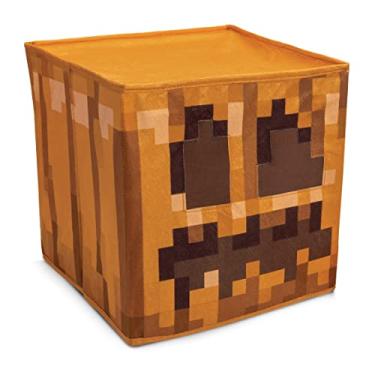 Imagem de Disguise - Minecraft Jack O'Lantern Block Head, Máscara de Fantasia de Tamanho Único (14+), Acessório Oficial de Fantasia para Crianças
