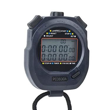 Imagem de KIMISS PC3830A ABS Sports Running Cronômetro - Cronômetro Eletrônico de Contagem Regressiva de Atletismo Com 30 Memória, Recursos de Tempo/calendário, Cronometragem de 1/100 seg., Display LCD de 3