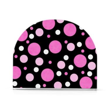 Imagem de Porta-guardanapos de mesa de bolinhas rosa, 1 pacote, porta-guardanapos para banheiro, porta-guardanapos em pé