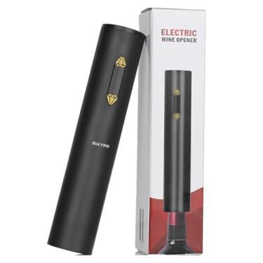 Imagem de Abridor de Vinhos Elétrico,Sulypo Abridor eléctrico de rolha para vinho e Abridor de Saca-Rolhas com Cortador de Folha (preto 160)