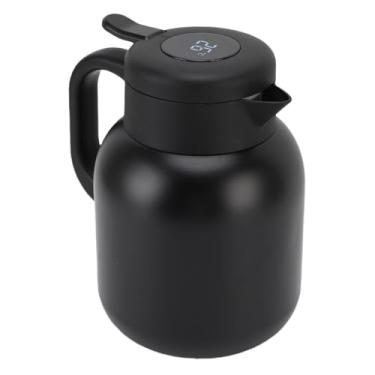 Imagem de Zyyini Bule Isolado Com Infusor, à Prova de Vazamento, Pote de Retenção Quente e Frio para café, Leite, 1500ml, Aço Inoxidável (Preto)
