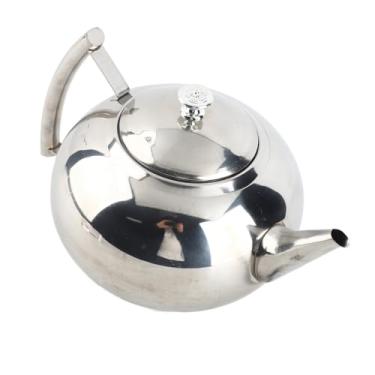 Imagem de GLOGLOW Bule 2L de Aço Inoxidável Com Infusor Removível, Prata, Aço Inoxidável 201, 9,8 X 5,7 Polegadas, Acabamento Espelhado e Suprimentos para café e chá