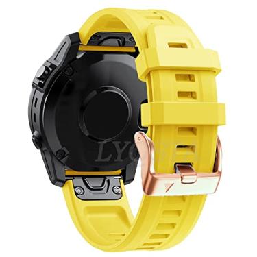 Imagem de HAZELS Cinto para Garmin Fenix 7S 6S Pro 5SPlus Pulseira 20mm Pulseira Instinct 2S Pulseira Silicone Substituição Rápida (Cor: Branco Preto, Tamanho: 20mm Descent Mk2S)