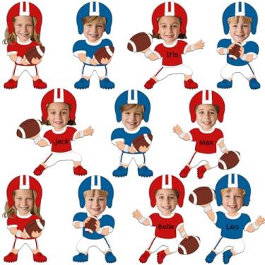 Imagem de 60 peças de recortes de papel para jogadores de futebol para decoração de quadro de avisos esportivos para jogadores de futebol faça você mesmo para fotos, artesanato, tema esportivo, material de sala