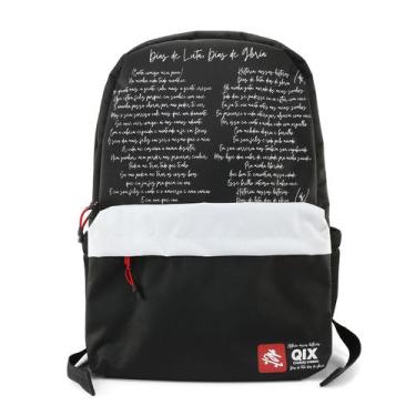 Imagem de Mochila QIX Chorão Dias de Luta, Dias de Glória Preto Branco Masculina