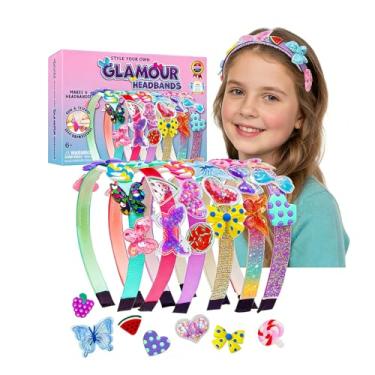 Imagem de Kit de tiara DIY – presentes para meninas de 5 anos, artesanato para meninas de 6 a 8 anos, presente de aniversário de 5 a 9 anos, acessórios de cabelo, presentes de Natal para meninas