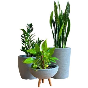 Imagem de 3 Vaso Planta Para Sala Pequena Apartamento Decoração Kit - Alpe & Ari